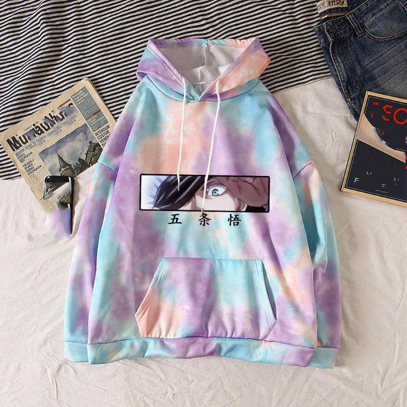 

Men's Hoodies & Sweatshirts Jujutsu Kaisen Printed Hoodie Women Men Loose Tops Spring Autumn, Black