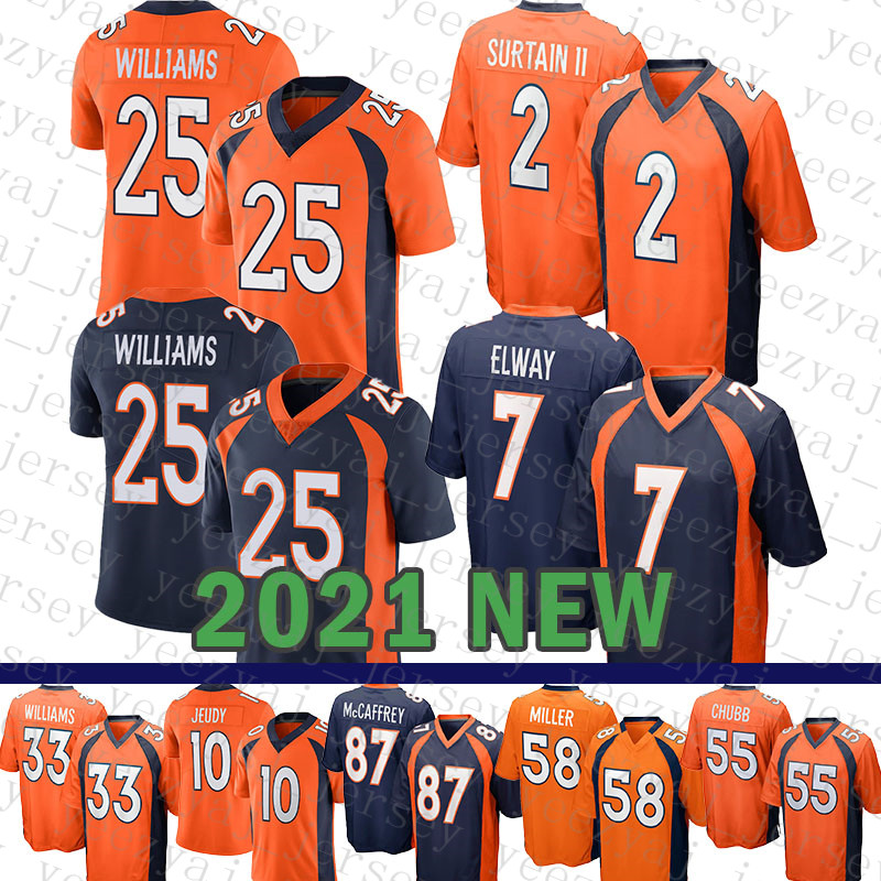 

10 Jerry Jeudy 31 Justin Simmons Football Jersey Von Miller Drew Lock Bradley Chubb John Elway Courtland Sutton Terrell Davis Patrick Surtain II Javonte Williams, Mens-y m