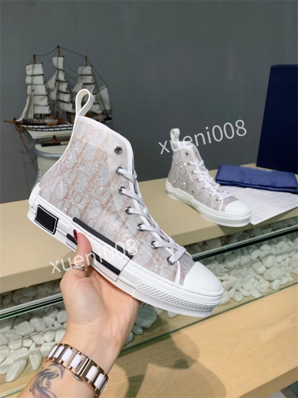

High Men Women Classic Stripe Casual Shoe Canvas Splicing Sneakers Animal Embroidery Color Heel air Trainers rx211103, Choose the color