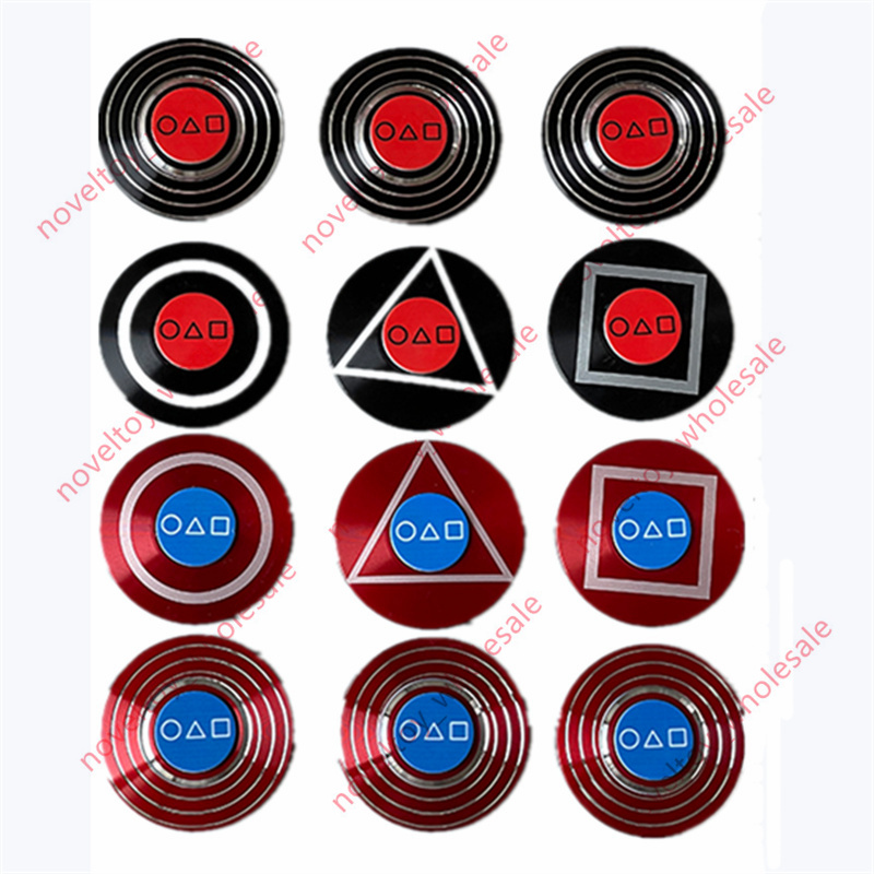 

New Round Spinner Fidget Toy Prime Fingertip Gyro Shield Pattern Alloy Decompression Toys Fidgets Spinners Hobbies For Adults And Kids