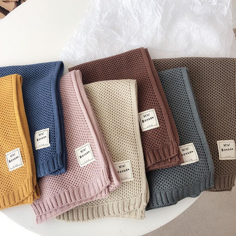 

Scarves Boy's Kids Scarf Autumn Winter Korean Fashion Children's Knitting Baby Bib Wool Versatile Female Warm