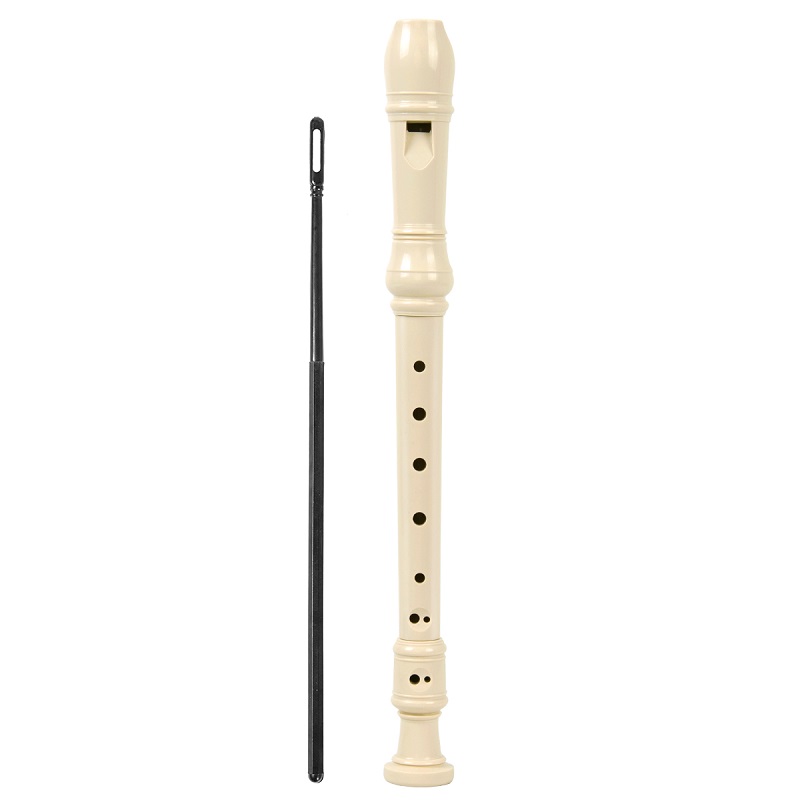 

Recorder Flute Beginner Clarinet 8 Holes C ABS Key in Descending Order, with Cleaning Rod, Convenient for Students to Practice