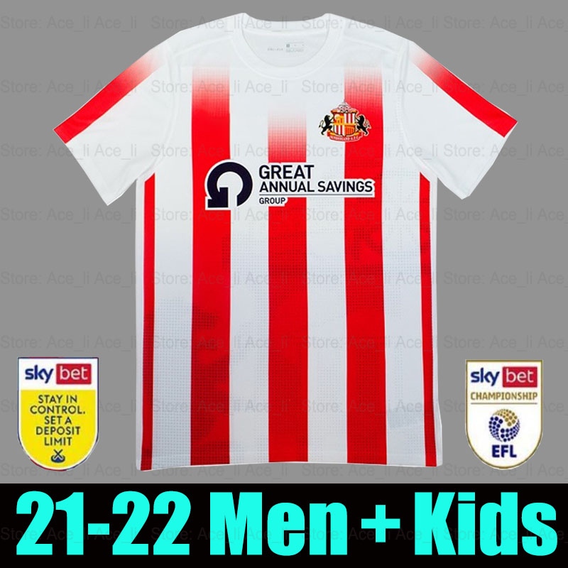 

TOP SUNDERLAND 21 22 soccer Jerseys MAGUIRE WEMBLEY Grigg Arbenit Xhemajli O'Brien Wright Aiden McGeady Camisetas 2021 2022 Men KIDS kit football shirts tops, 21-22 home