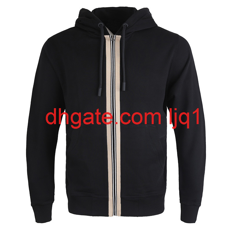

Stripe Hoodie Casual Mens Hoodies Signature Striped Organic Cotton Hoodie Fashion Men Women Sweatshirts Pullover Long Sleeve Size M-3XL, Black