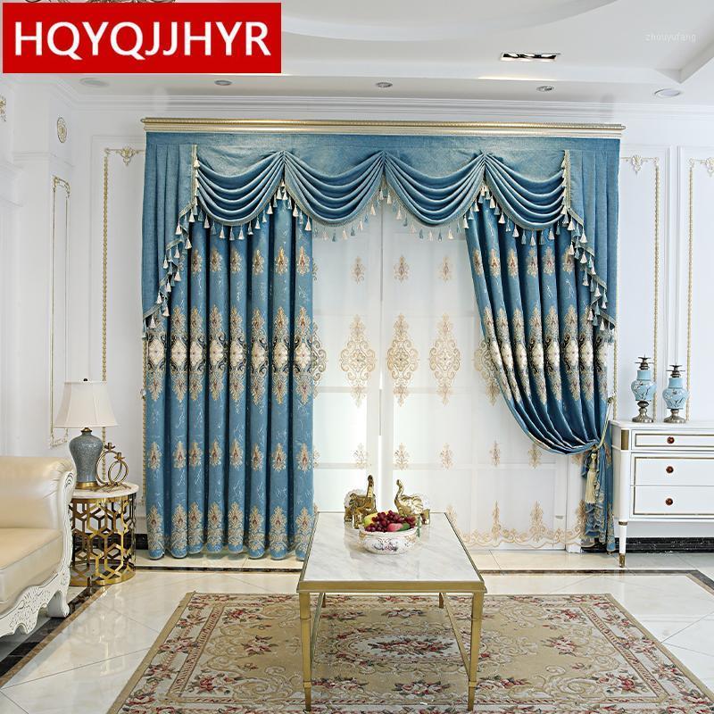 

European And American Embroidered Decorative Blackout Curtains For Living Room High-quality Custom Bedroom Kitchens Curtain & Drapes