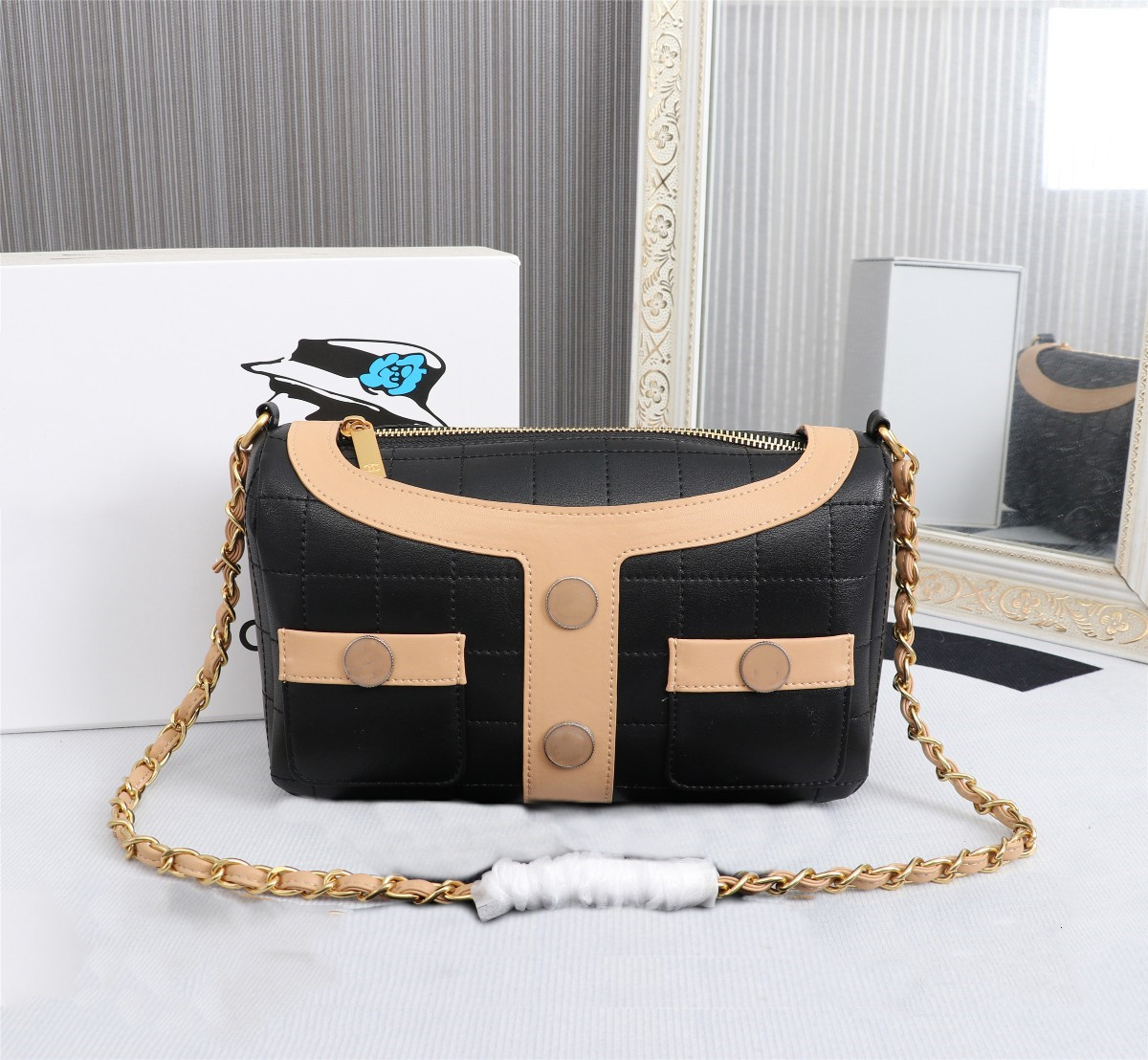 

5A single chain shoulder bags designer handbag cross body hot flower high quality novice bag women's fashion flip Gold Fashion Top ordinary large wallet tie, A1