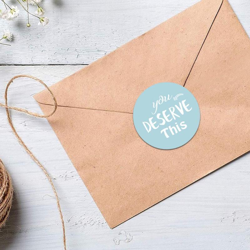 

Gift Wrap Thank You Roll Stickers Envelope Round Stationery Label Birthday Wedding Decoration Sealing Labels