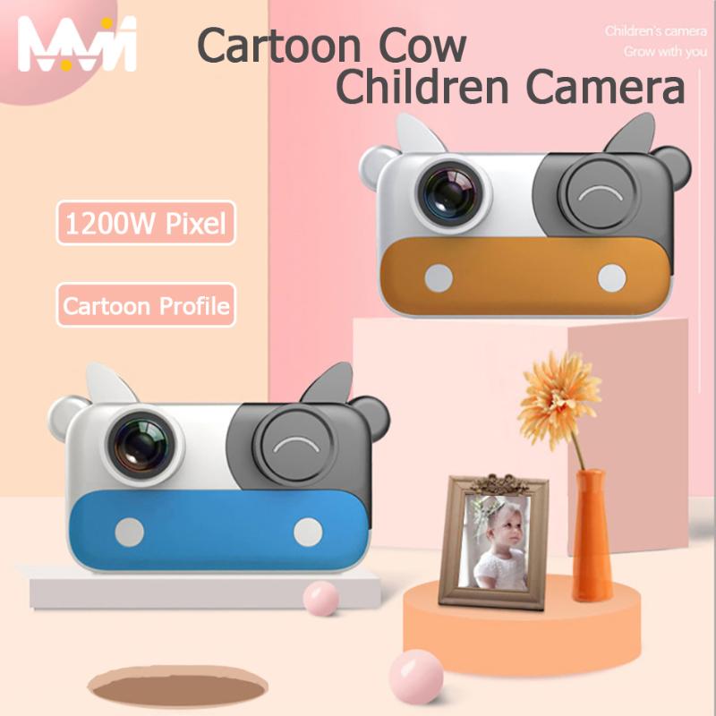 

Mini Cow Digital Camera 1200W Pixel Children For Kid HD Toy Birthday Kids Camcorder Toddler Cameras