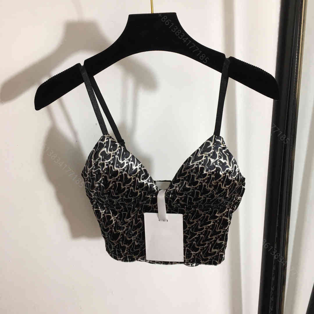 

women sexy bikini velvet camisole bra letter logo printing beauty back bandage lingerie brand womens designer clothes wholesale CD1