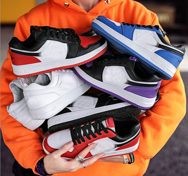 

Mens Shoes Classic 1s Men Women Low Cut Leather Casual Flat Shoe Trainers Outdoor OG Skateboarding Sports Sneakers 36-44, #14