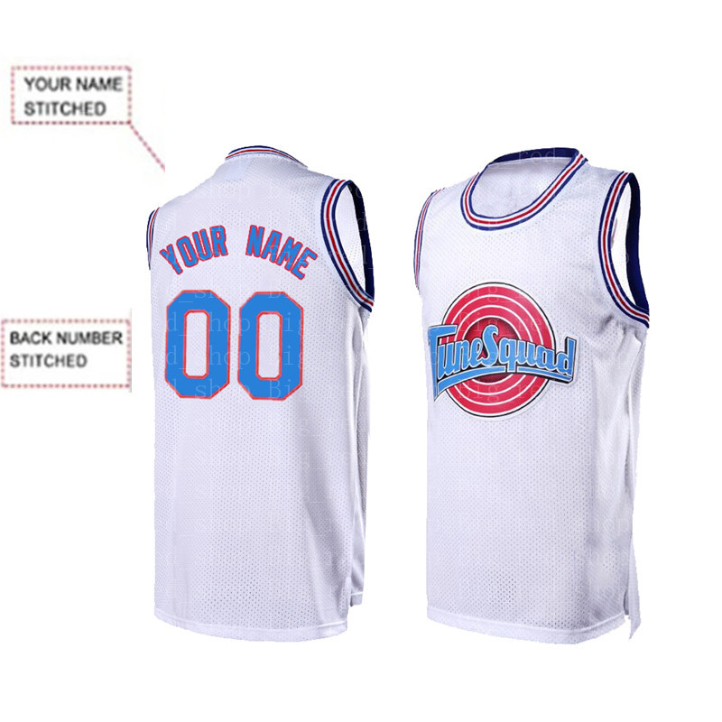 

Custom DIY DESIGN Movie Space Jam Any number Jersey 00 mesh basketball Sweatshirt personalized stitching team name and numbe