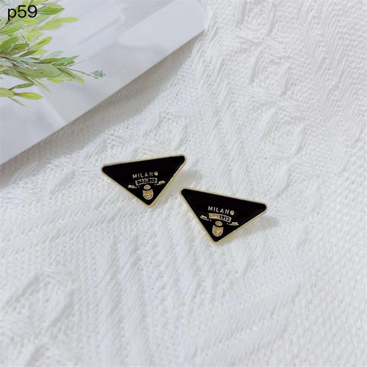 

19style 18K Gold Plated Double Letter Stud Luxury Simple Brand Designer Letters Earrings Elegant Women Pearl Crystal Rhinestone Wedding Party Jewelry Accessories