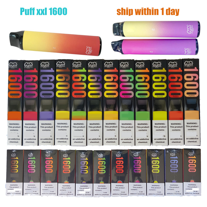 

Puff XXL 1600 puffs Disposable Vape e cigarette With Scratch Code Device Starter Kits Pre-filled vaporizer