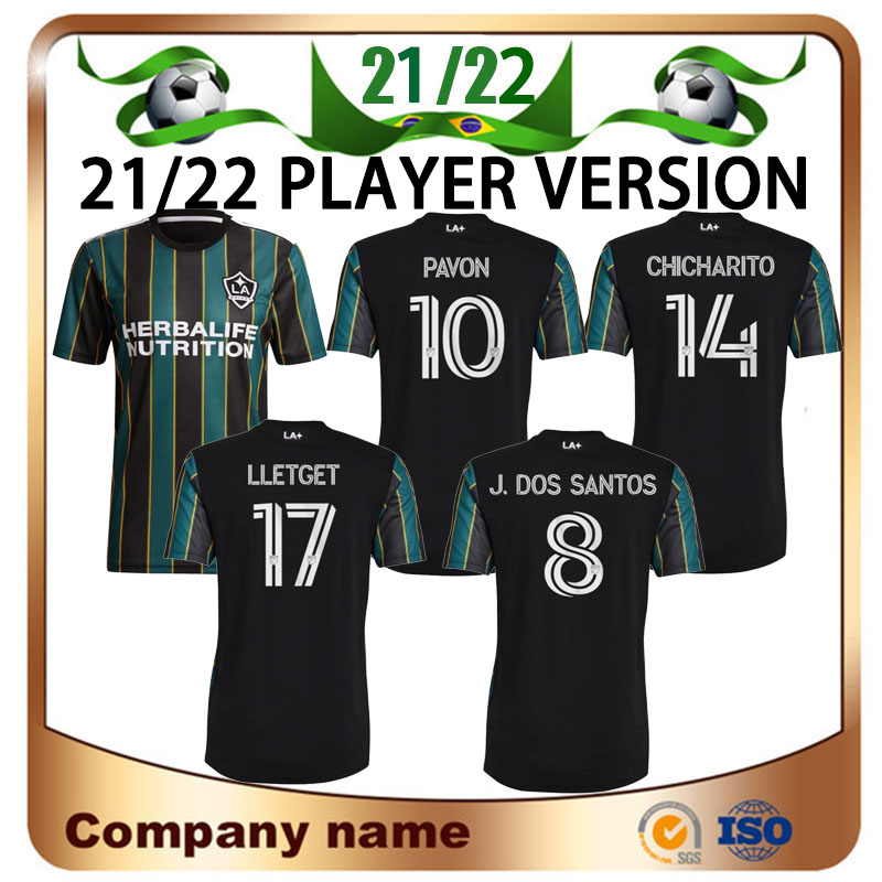 

2021 Player version MLS LA Galaxy Soccer Jerseys 20/21 CHICHARITO PAVON LLETGET J.DOS SANTOS Football shirt Maillots de foot Uniforms, Black;yellow