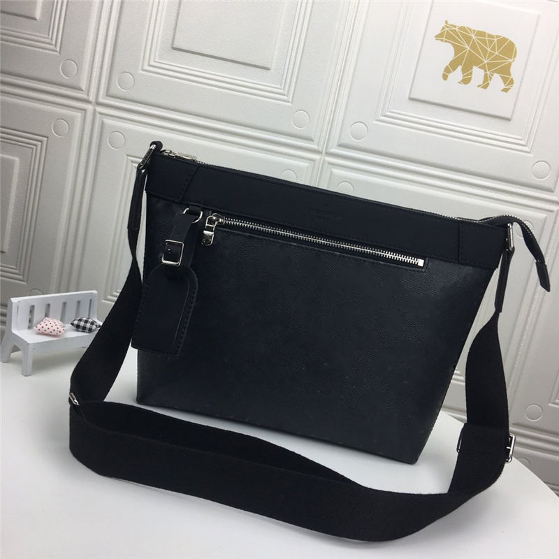 

2021 Damier Graphite Mick Pm Nm a Fit Shoulder Back Pvc Gry crossbody bag Size: 34*26*8CM V-238