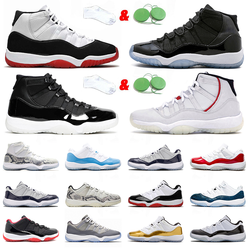 

Top Quality Jumpman 11 11s Basketball Shoes Men Women Designer 25th Anniversary Space Jam Platinum Tint Retro High White Bred Sneakers Trainers Sports, White;red