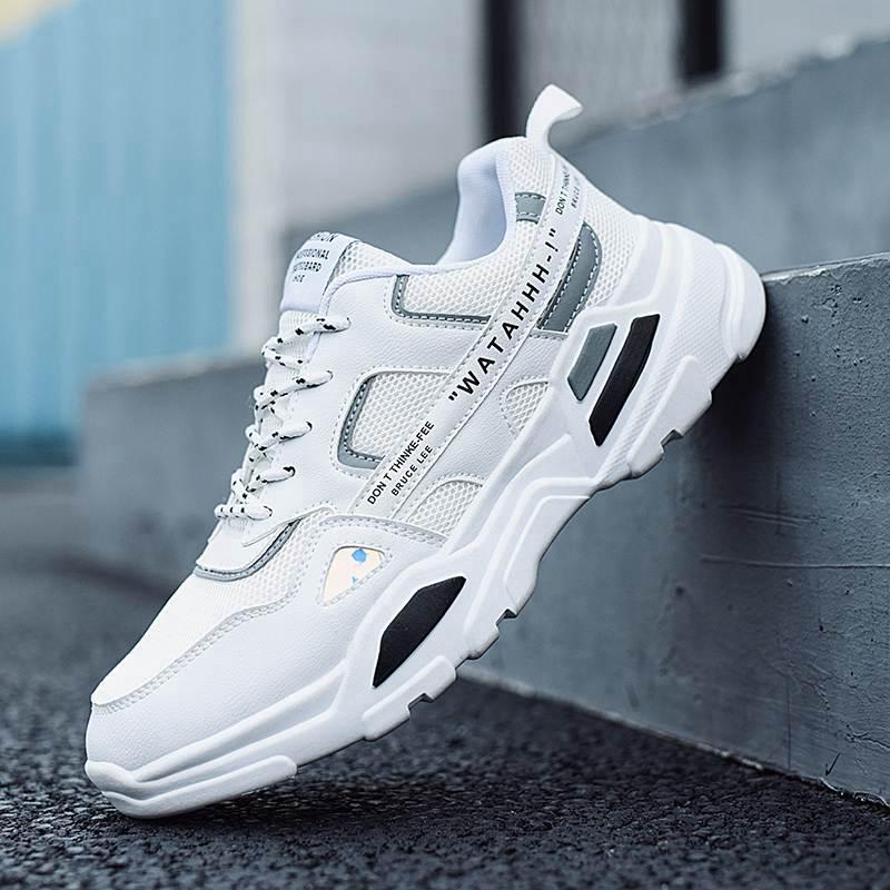 

High Quality Men's running shoes white black beige casual spring summer male students sports sneakers daddy trainers outdoor jogging walking, A1