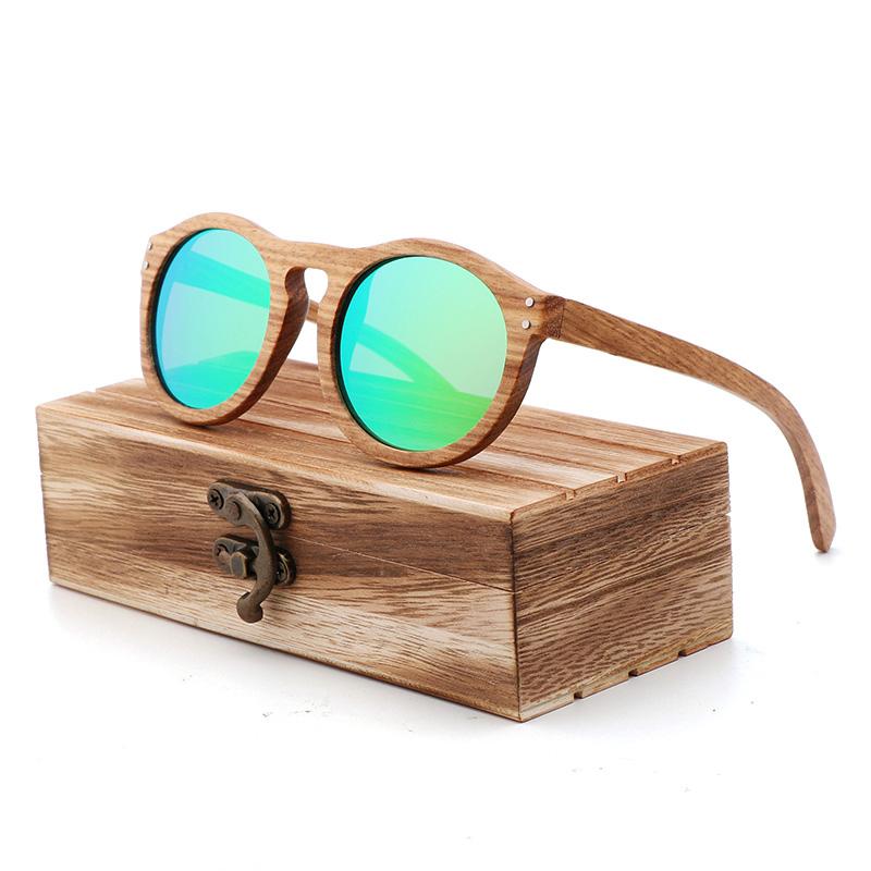 

Sunglasses Fashion Retro Hand-Made Natural Zebra Wood Women Men Polarizing Sun Glasses Femininol