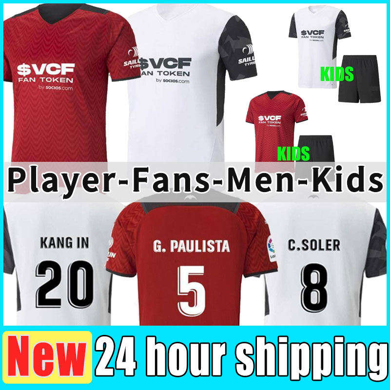 

21 22 valencia soccer jersey 2021 KIDS HOME AWAY GUEDES GAMEIRO Florenzi RED WHITE camisetas de futbol RODRIGO Gaya M.Gomez Men kit football shirts kid socks player, Home kids