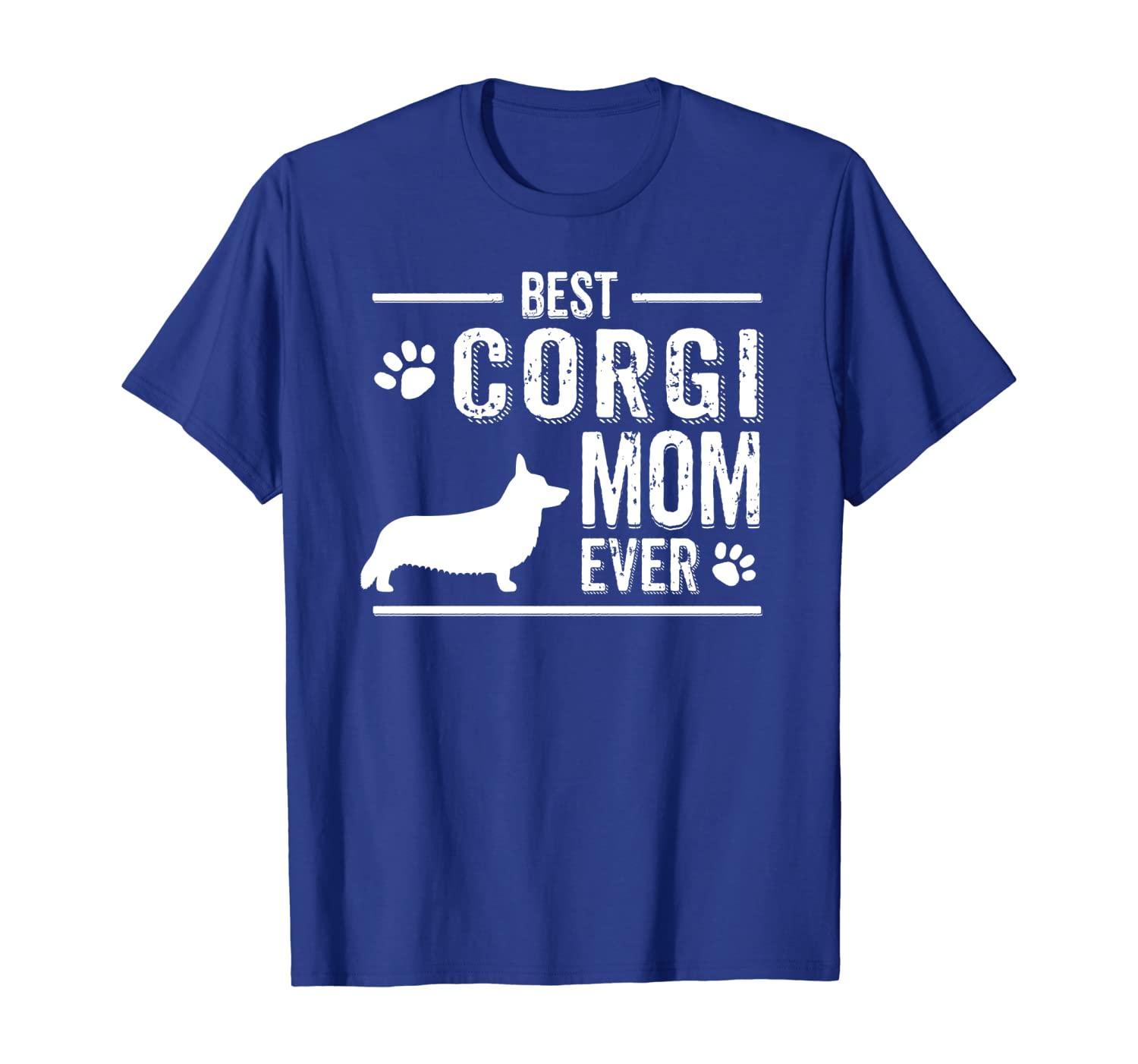 

Welsh Corgi Mom T-Shirt Best Dog Owner Ever, White;black
