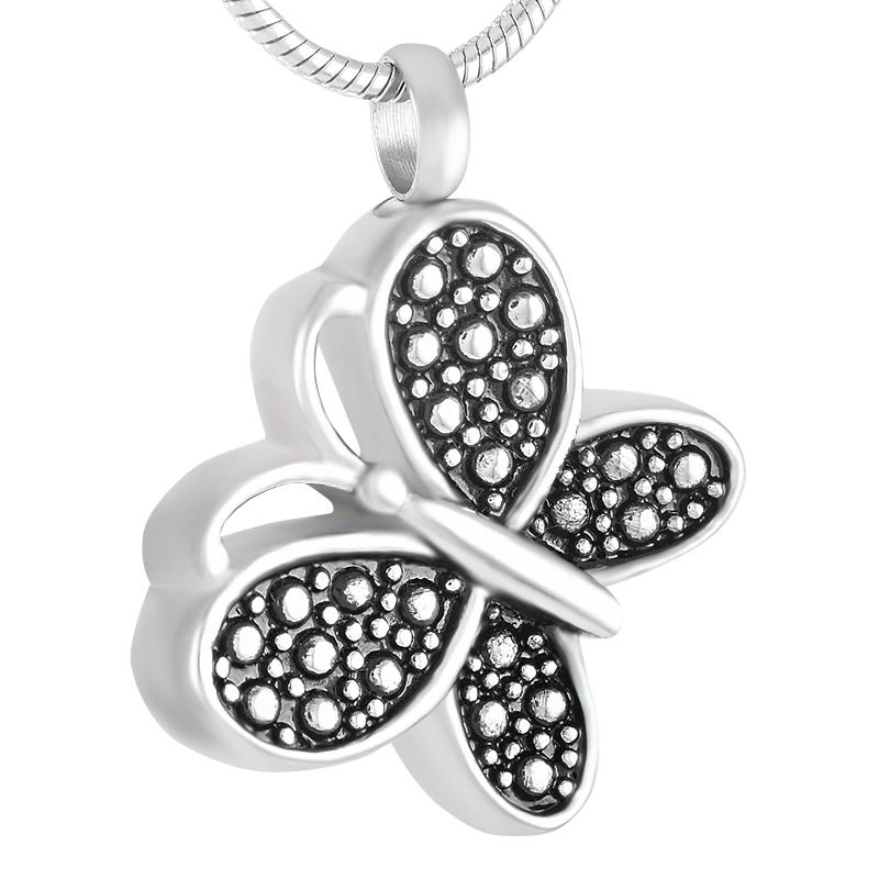 

Pendant Necklaces IJD9333 Cremation Ashes Holder Memorial Urn Necklace Butterflry Shaped And Charm Pet Jewelry Keepsake