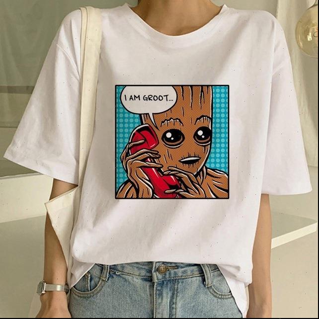 

kawaii graphic print cartoon women t shirt cute tee fashion funny street style female tees, White