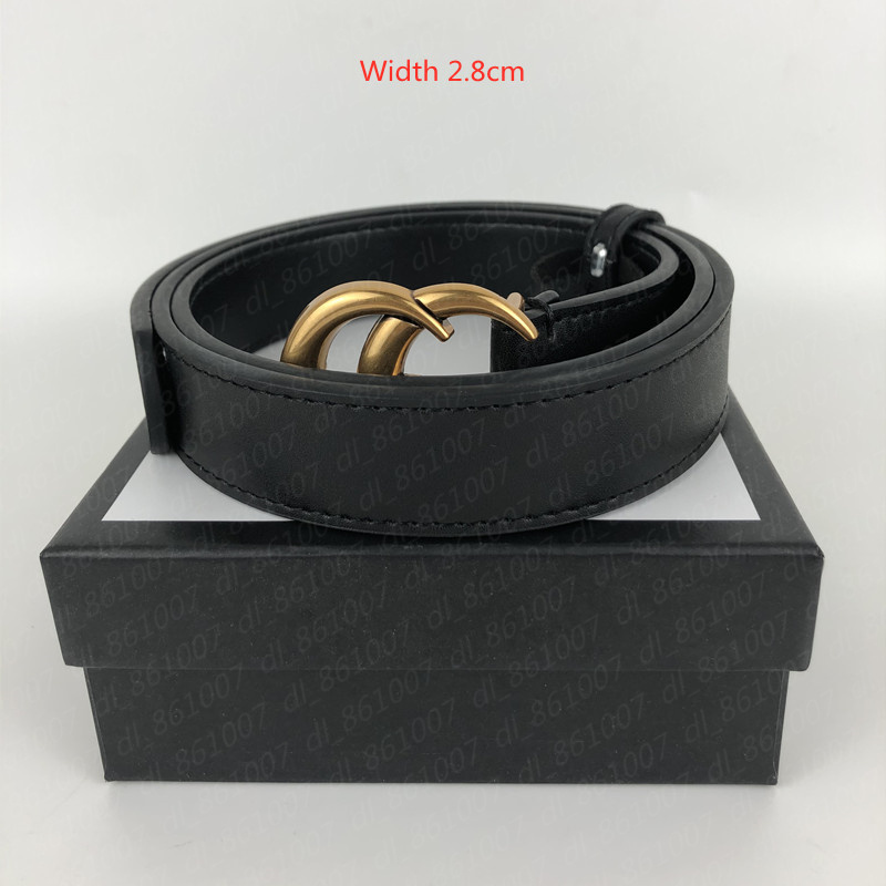 

2021 Fashion g buckle genuine leather belt designer men women high quality womens belts ceinture luxe width 2.8cm with box, Width 2.8cm with gift box