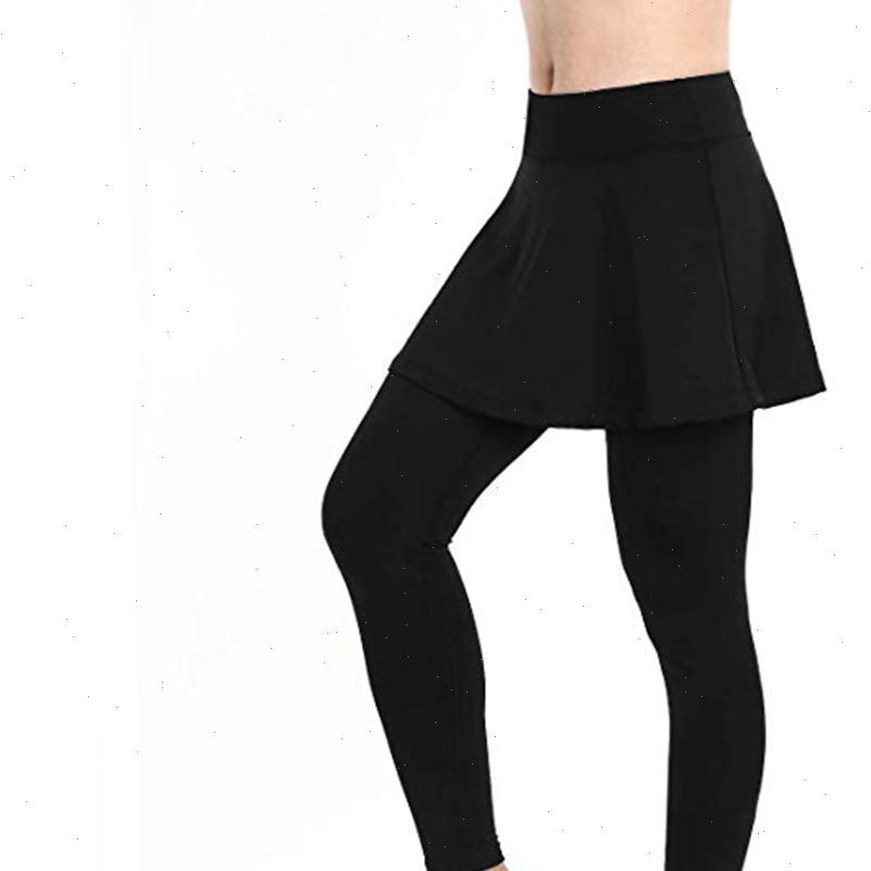 

38 leggings womens legging sport women fitness workout casual skirt tennis pant sports culottes gym training athletic trouser, Black