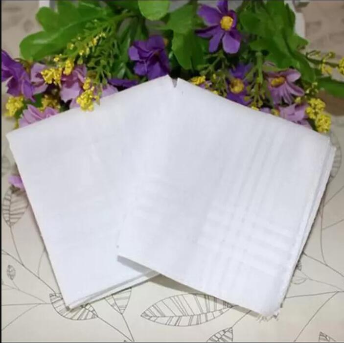 

2021 Handkerchief Party 34cm Cotton diy Male Table SatinHandkerchief Square Handkerchiefs Whitest Men Christmas Gift