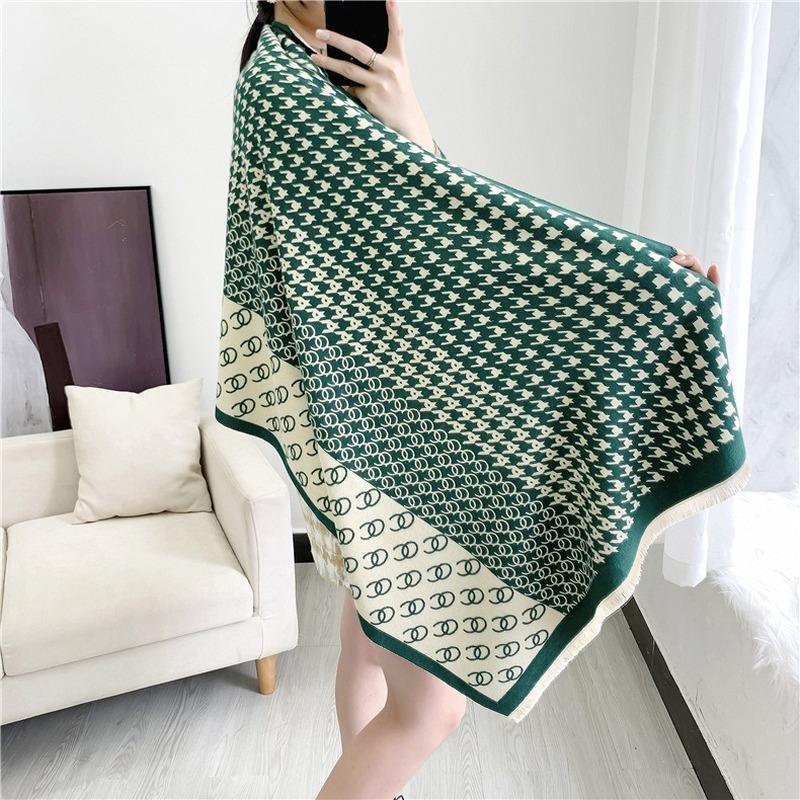 

Scarves Women Cashmere Shawls Wraps Female Pashmina Warm Thick Blanket Plaid Printed Lady Echarpe Bufanda
