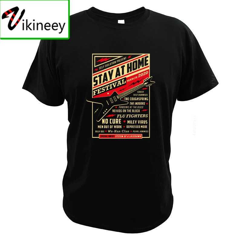 

Quarantine Social Distancing Festival T Shirt Funny Gift Stay Home Bands Dropship T-shirt 210629, Black
