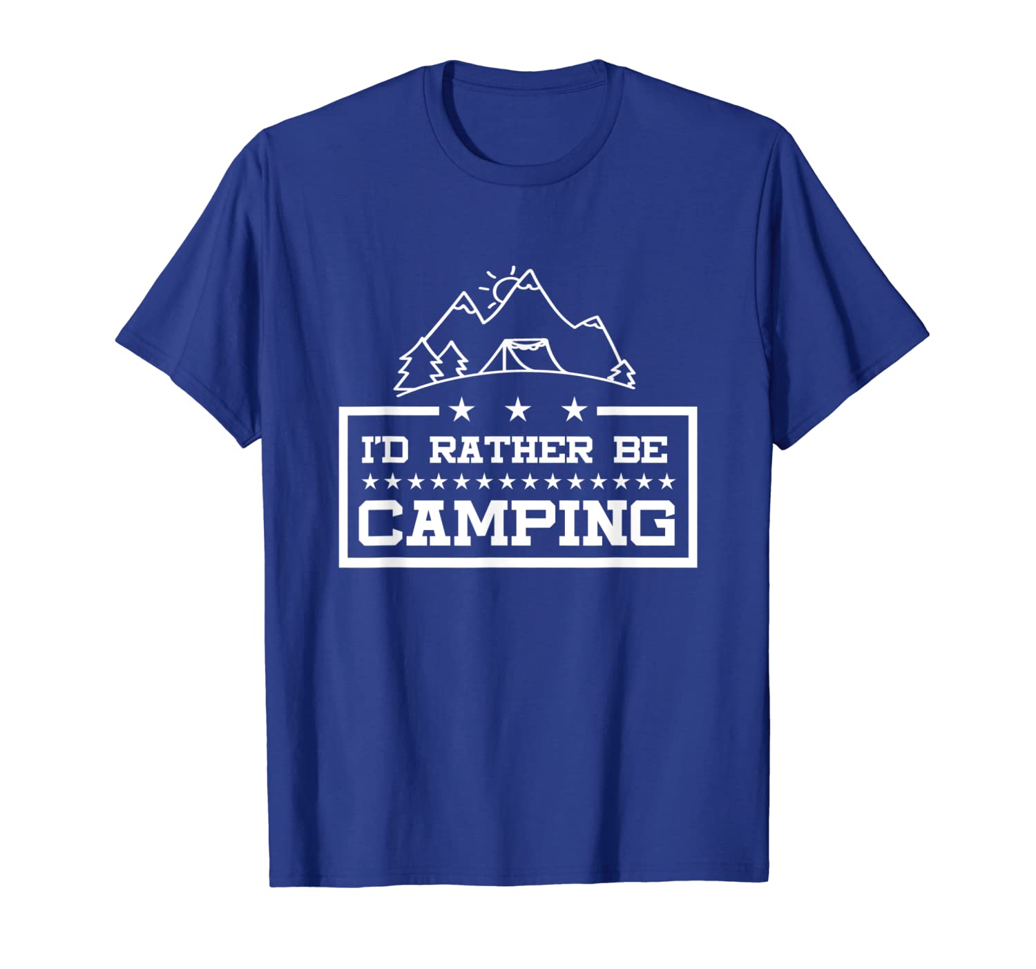 

Camping T Shirt - I'd Rather Be Camping, White;black