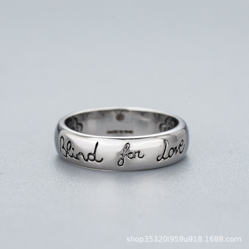 

Ring Two G santique Thai sier blind for love silver jewelry