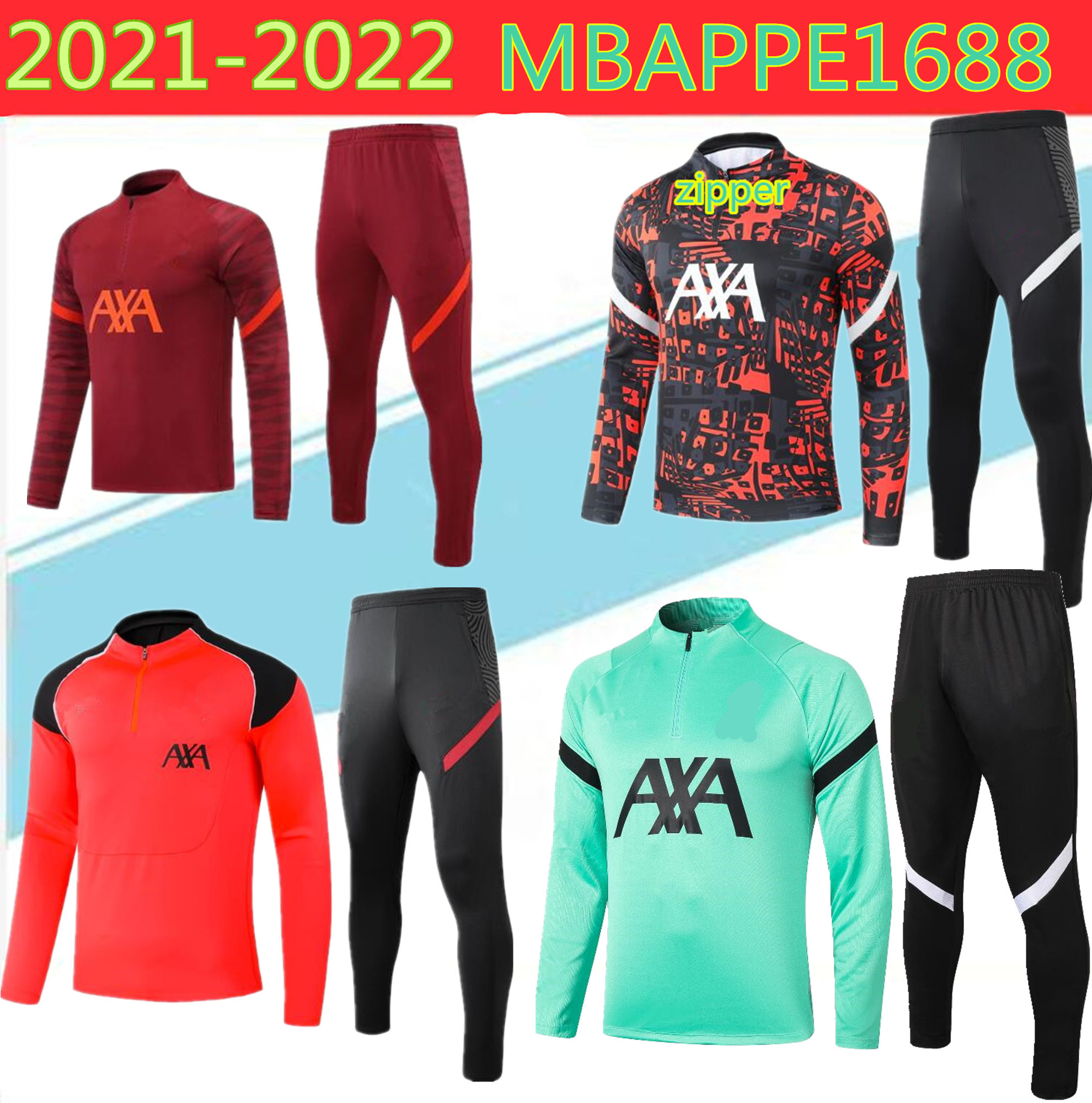 

2021 adult track suit tights trainers sportswear men tracksuit 20/21 training jacket set, Black