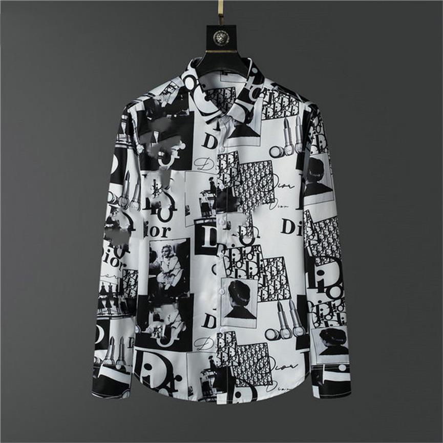 

2022 new Style Men's Casual Shirts QIWN Autumn Shirt Fashion Three-color Long-sleeved Men Dress Oversized high quality shirts side M-3XL$$$0010, Multi