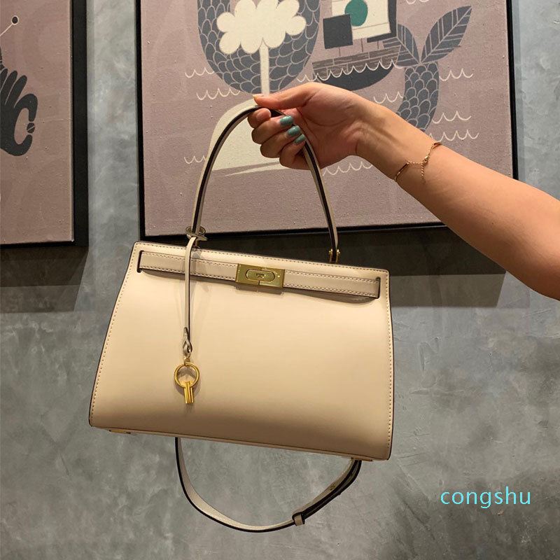 

American Tb Messenger Bag Raincoat Single Shoulder Magnetic Buckle Cow Leather Lee Radziwill Small Women's Bag 11, Brown