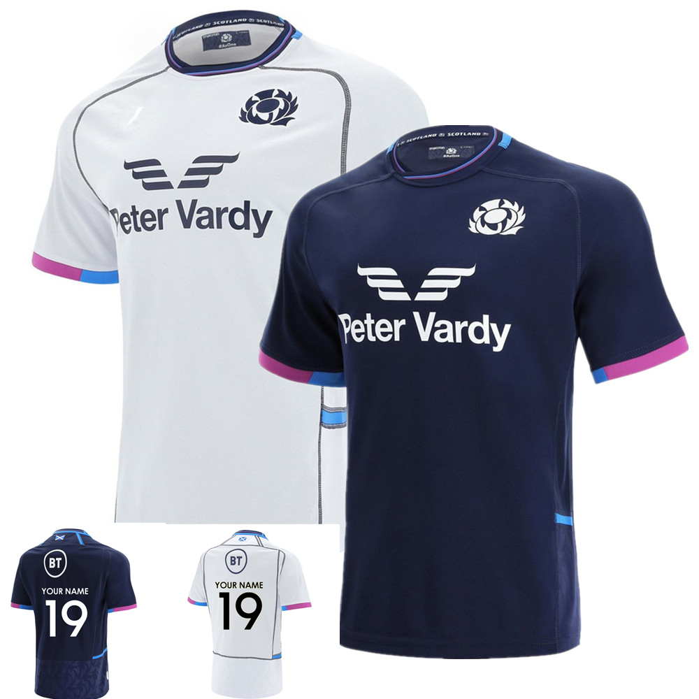 

2022 Scotland Rugby jersey HOME away Shirts six Nations SCOTLAND Rugby shirt Jerseys big size 4xl 5XL, Black