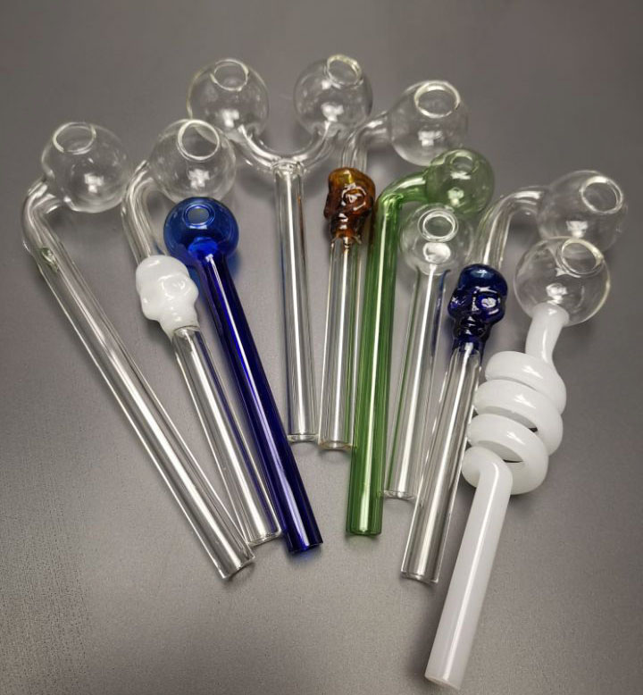 

Diverse Types Colorful Pyrex Glass Oil Burner Glass Pipe Dry Herb Tobacco Burning Handcraft Smoking Nails Bubble Tube dhpingshop