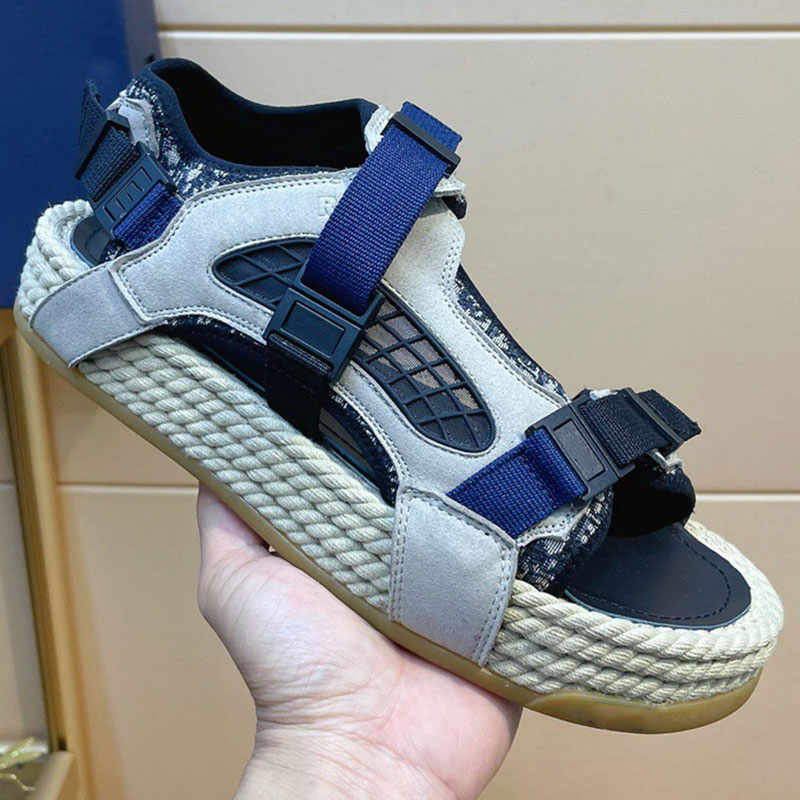 

Luxury designer woven ladies mens sandals summer flat des sandales fashion beach men casual sandali Sandalias casuales 35-45 With original box