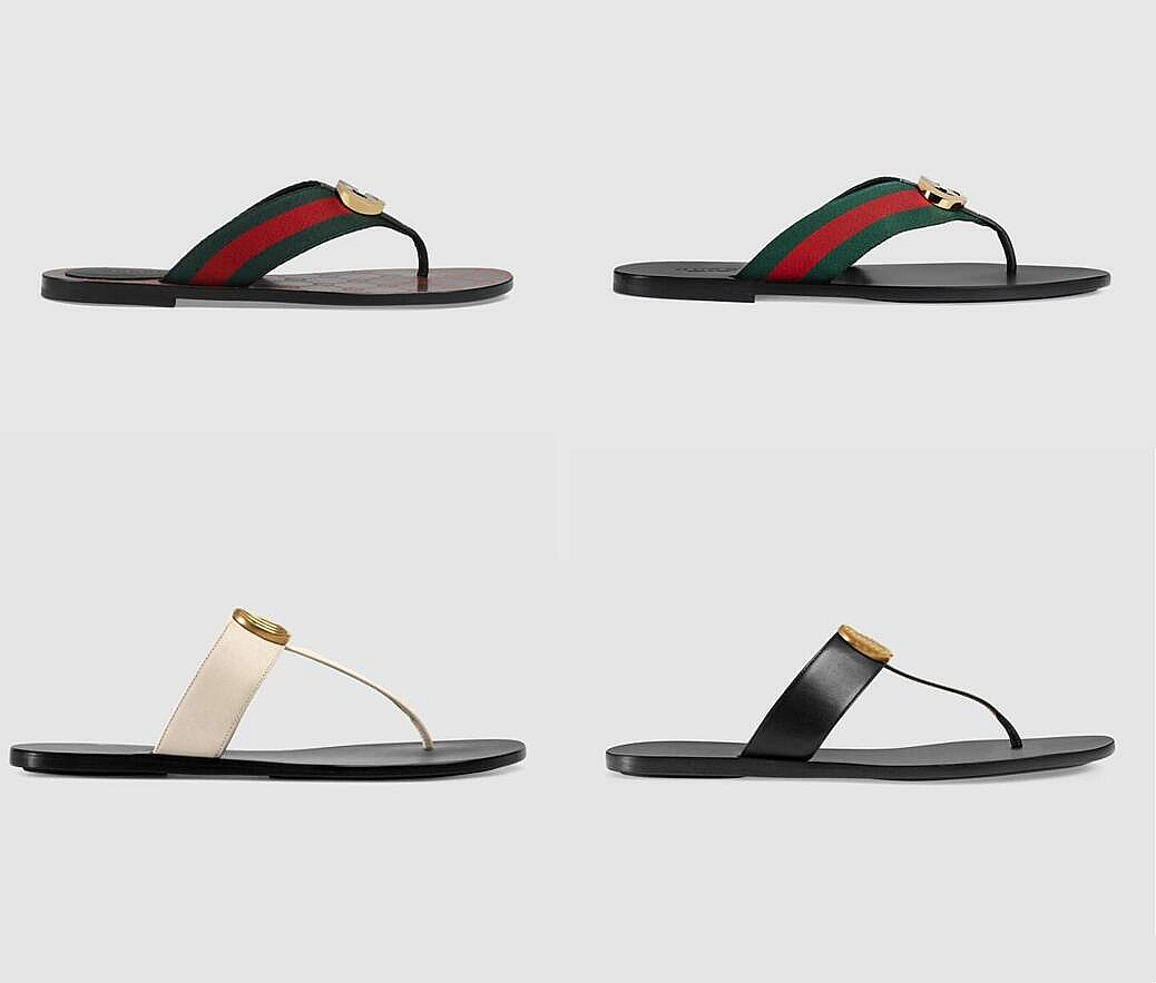 

Slipper Designer Slide Summer Sandals Fashion Men Beach Indoor Flat Flip Flops Leather Lady Women Shoes Ladies Slippers Size 35-45 with Box, Chocolate