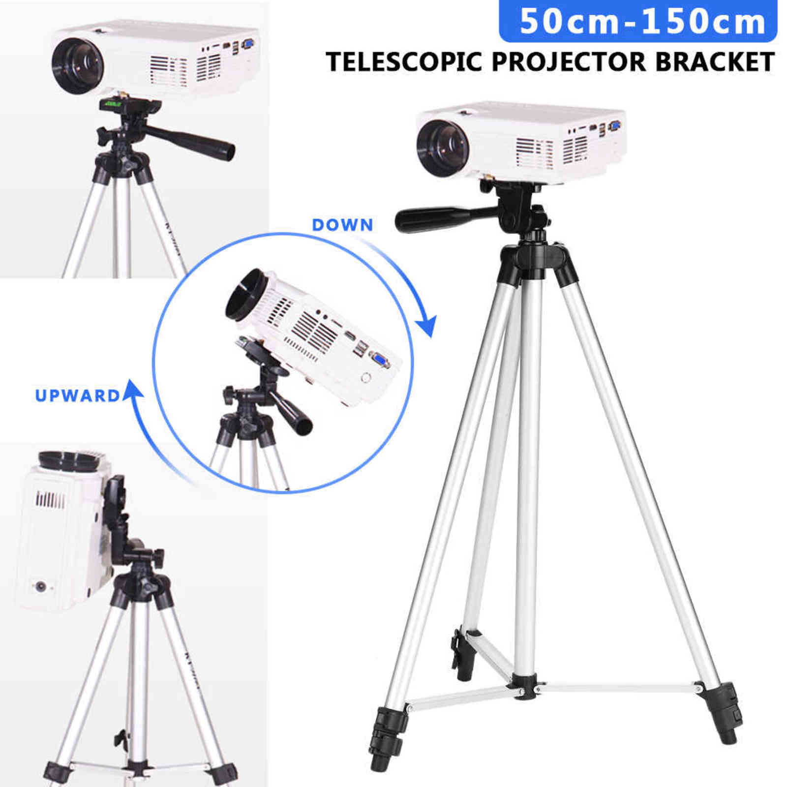 Mini Projector Floor Stand Tripod Stretch Holder Bracket Adjustable 50cm-150cm for Mini Projector CP600 H1104-image-737431392