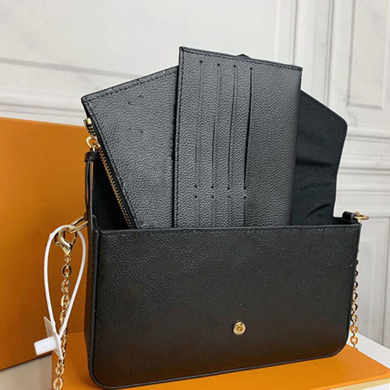 

purse favorite multi pochette felicie accessories handbag genuine leather shoulder crossbody bag 3 pcs purse bags