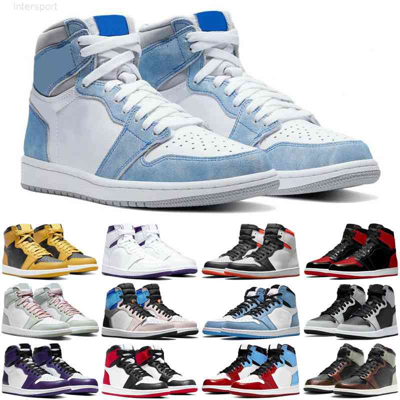 

2021 1 1s mens womens basketball shoes Electro Orange Court Purple Pollen Shadow Seafoam Hyper Royal Bred Patent Pine Green men trainers, #9 obsidian