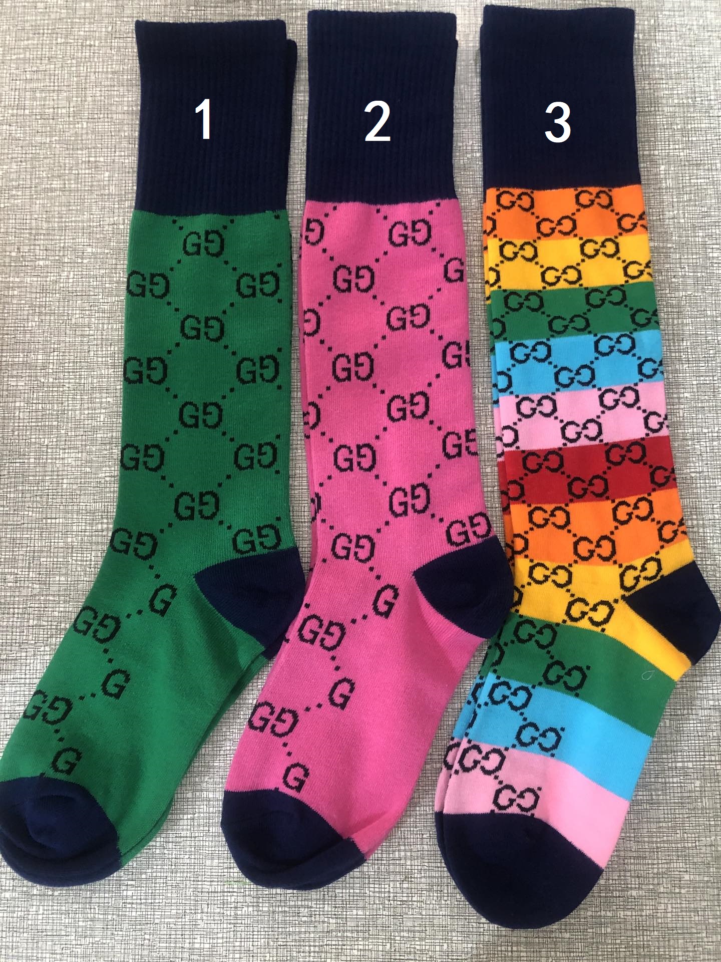 

2021 France letter Sexy Warm Women Long Cotton luxury rainbow Socks Knee-Length Spring Knee men High Knitted Stockings, Black;white