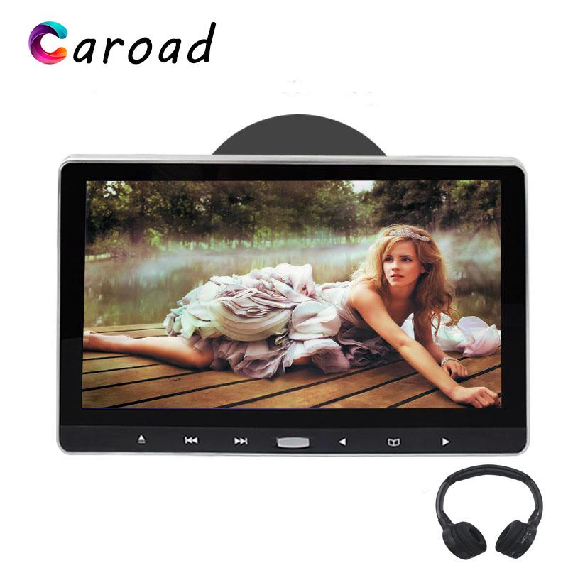 Car Video Caroad 11.6 Inch Headrest Monitor Touch Button DVD Player Support HD 1080P Video/USB/SD/IR/FM Transmitter/HDMI/Speaker/Game-image-703033444