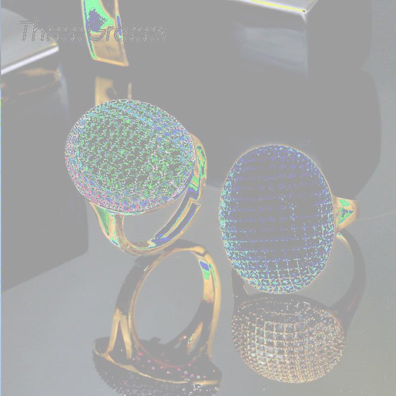 

Cluster Rings ThreeGraces Luxury Adjustable Size Rose Red Micro Pave Cubic Zirconia Stone Bridal Wedding Party Big Finger Jewelry RG138, Golden;silver