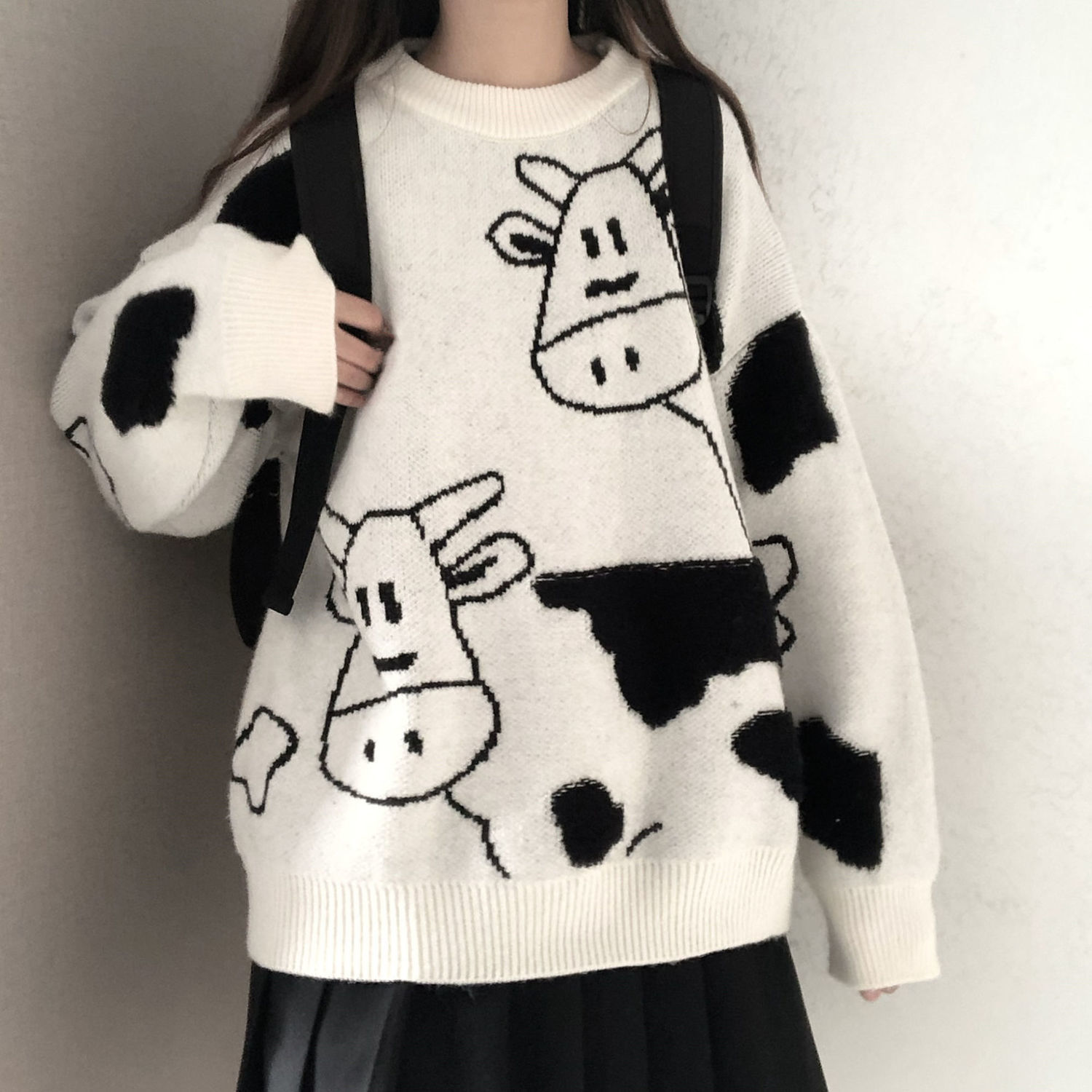 

Sweater pullover autumn and winter new sweet pullover sweater female student Korean version loose wild sweater coat trend 2021, Sky blue
