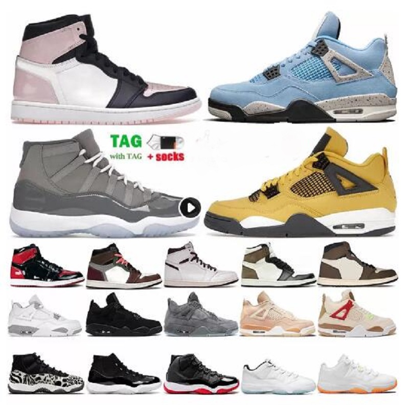 

Mens Basketball Shoes Jumpman 1 1s High OG Bordeaux Dark Mocha University Blue Womens Sneakers 4 4s Black Cat Lightning 11 11s Cool Grey Classic Trainers, # 5