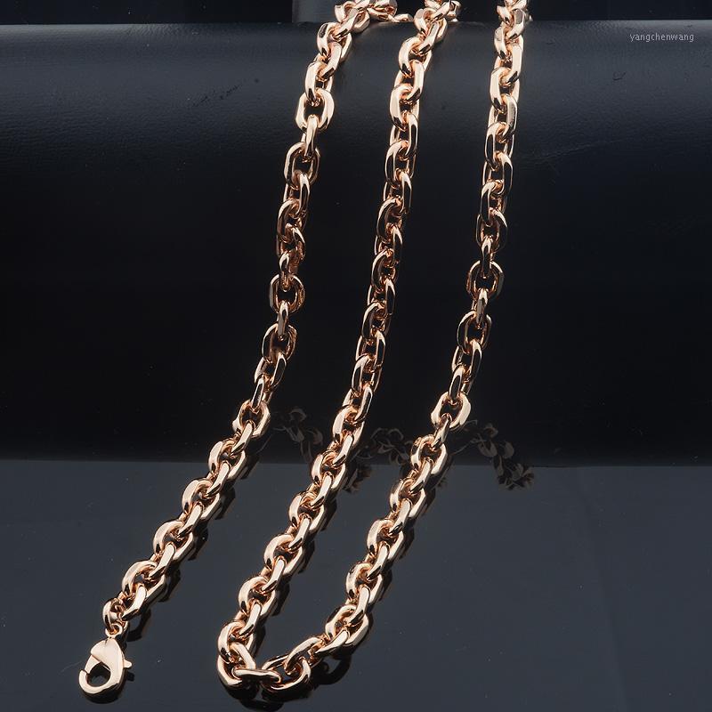 

Chains 2 Style Men Women 585 Rose Gold Colo Link Big HeavyRolo/Bead Ball Necklace Jewelry