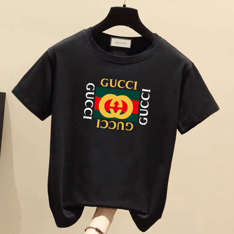 

Italian trendy Women T Shirt Ladies Short Sleeve High Joint name Quality Men Pure cotton Letter Print Hip Hop Style Mens Clothes ucci herme, White